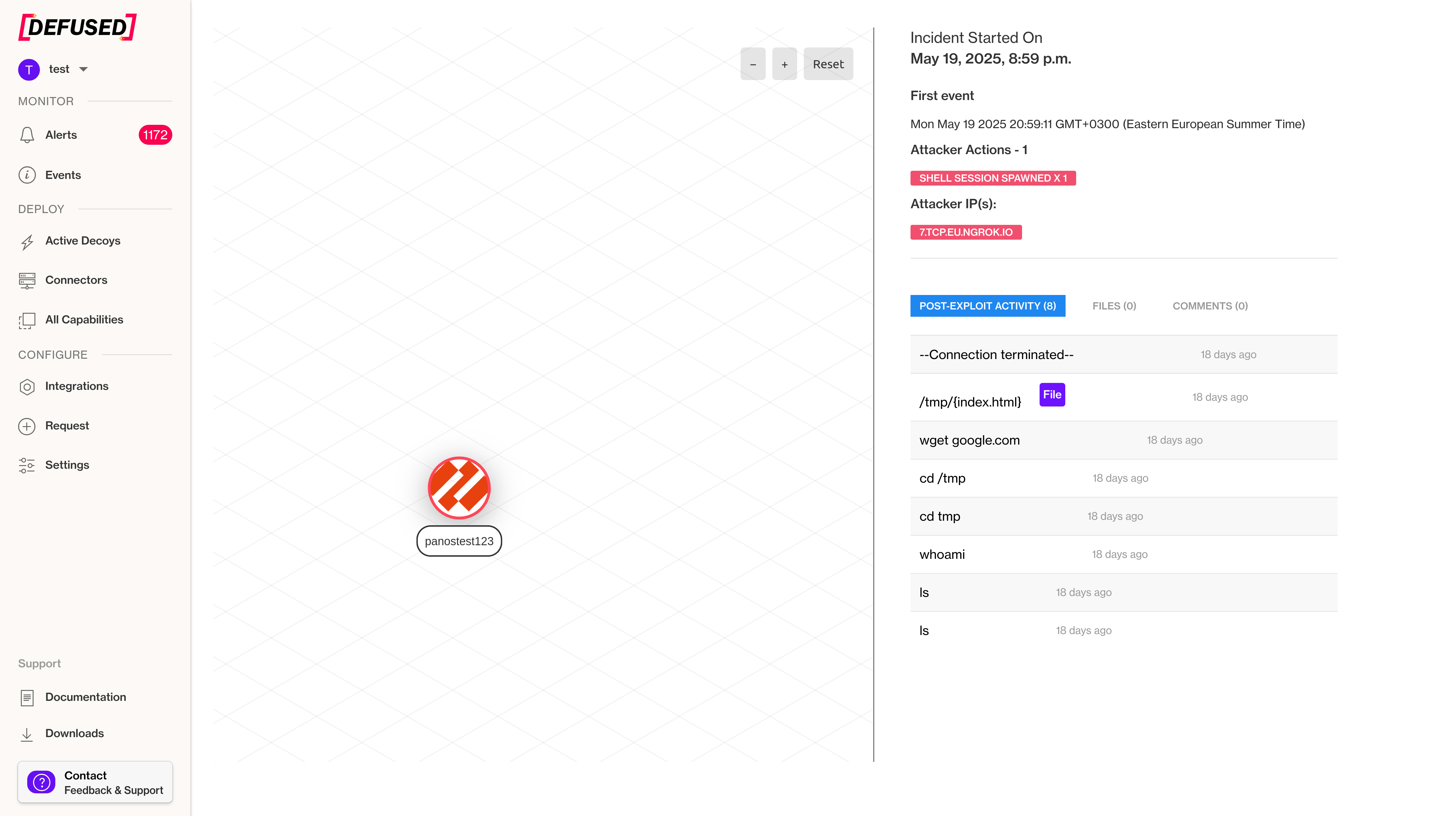Aves Netsec dashboard screenshot